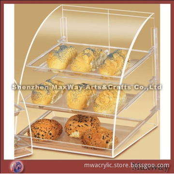 Desk Top 3 Layered Transparent Acrylic Food/Cookie Case/Cabinet